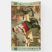 kerstworkshop voor kerstmis spandoek (Verticaal)