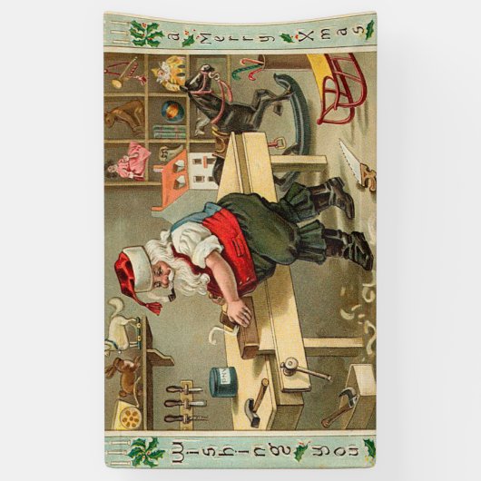  kerstworkshop voor kerstmis spandoek (Verticaal)