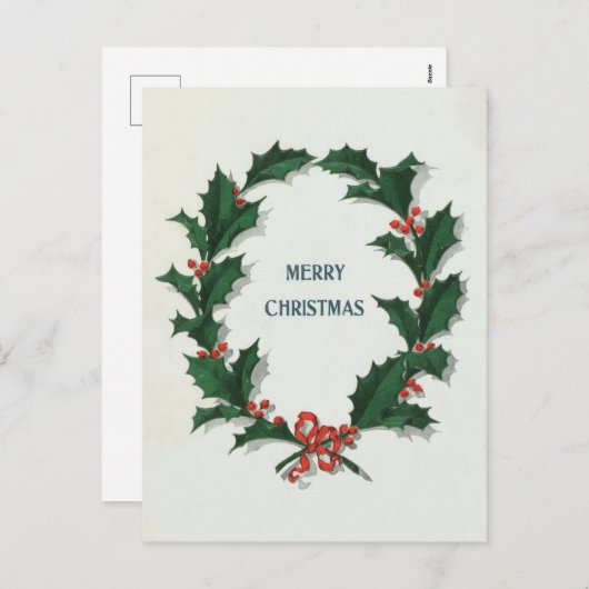 Kerstworsteling Feestdagenkaart (Voorkant / Achterkant)