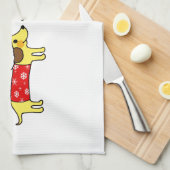 kerstworstjes theedoek (Quarter Fold)