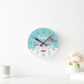 Kerstwoud Arctische Vossen Ronde Klok (Huis)