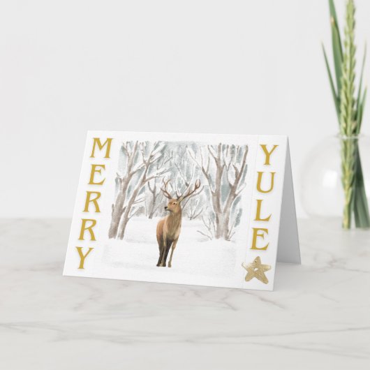 Kerstwoudscene Vouwkaart Kaart (Voorkant)