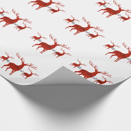 kerstwrapping papier met rode droger (Hoek)
