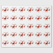 kerstwrapping papier met rode droger (Vlak)