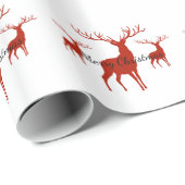 kerstwrapping papier met rode droger (Rol Hoek)