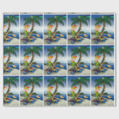 kerstwrapppapier (Elf Beach) Cadeaupapier (Vlak)