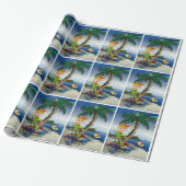 kerstwrapppapier (Elf Beach) Cadeaupapier (Uitgerold)