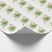  kerstwrapppapier met Retro-kerstinslag Kandijriet Cadeaupapier (Hoek)