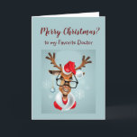 kerstwtsbekers kerstcadeautje feestdagen kaart<br><div class="desc">Fun kerstkerstman voor favoriete dokter Dus bent u stout of aardig geweest? Als je een dokter bent,  maak je de lijst van Nice.</div>