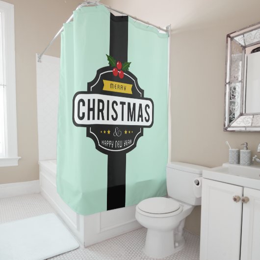 Kerstwtsgordijn Douchegordijn (In situ)