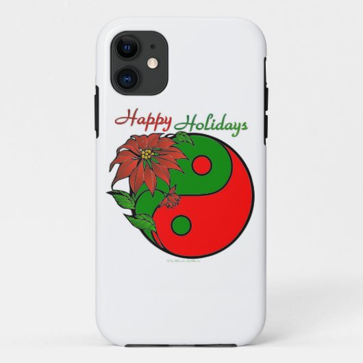 KerstYin Yang Poinsettia Case-Mate iPhone Case (Achterkant)