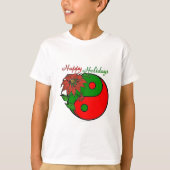KerstYin Yang Poinsettia T-shirt (Voorkant)