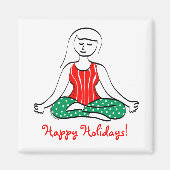 KerstYoga Magnet (Voorkant)