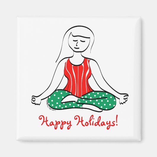 KerstYoga Magnet (Voorkant)