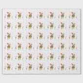 KerstYorkie Dog met snoeprietsmidsvlokken Cadeaupapier (Vlak)