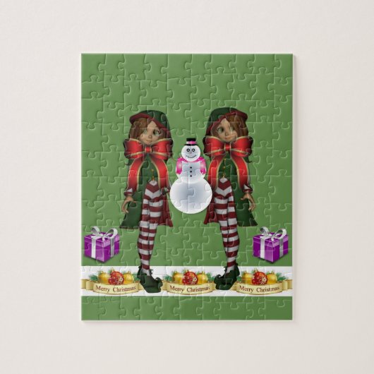 Kerstzaag Puzzle Legpuzzel (Verticaal)