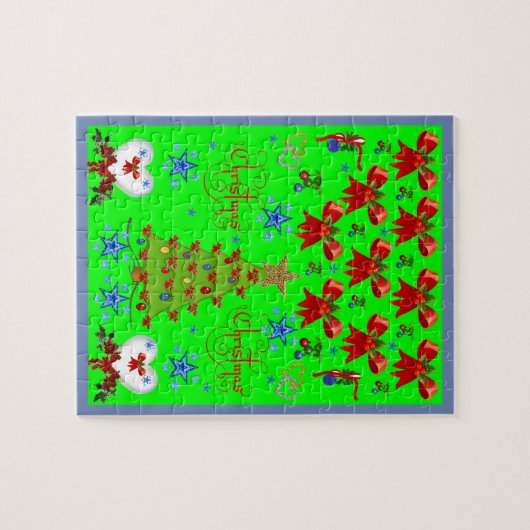 Kerstzaag Puzzle Legpuzzel (Horizontaal)