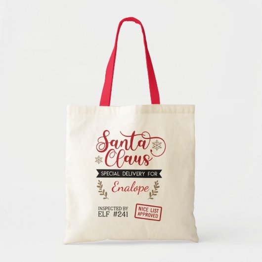 Kerstzak Kerstmis Tote Bag (Voorkant)