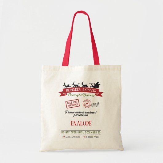 Kerstzak Kerstmis Tote Bag (Voorkant)