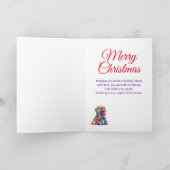 Kerstzak Paarse dochter en schoondochter Feestdagen Kaart (Binnen)