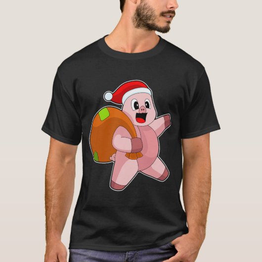 Kerstzak voor varkens t-shirt (Voorkant)