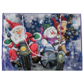 Kerstzak voor vrienden groot cadeauzakje (Achterkant)