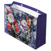 Kerstzak voor vrienden groot cadeauzakje (Achterkant Gekanteld)