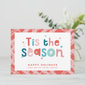 KERSTZAKELIJKE BEDANKT is het seizoenscitaat Kaart (Staand voorkant)