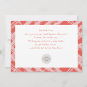 KERSTZAKELIJKE BEDANKT is het seizoenscitaat Kaart (Achterkant)