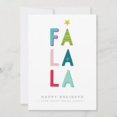 KERSTZAKELIJKE BEDANKT Moderne typografie falala Kaart (Voorkant)