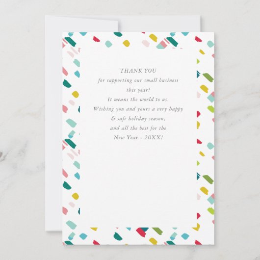 KERSTZAKELIJKE BEDANKT Moderne typografie falala Kaart (Achterkant)