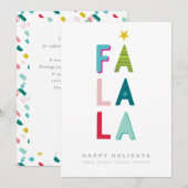 KERSTZAKELIJKE BEDANKT Moderne typografie falala Kaart (Voorkant / Achterkant)