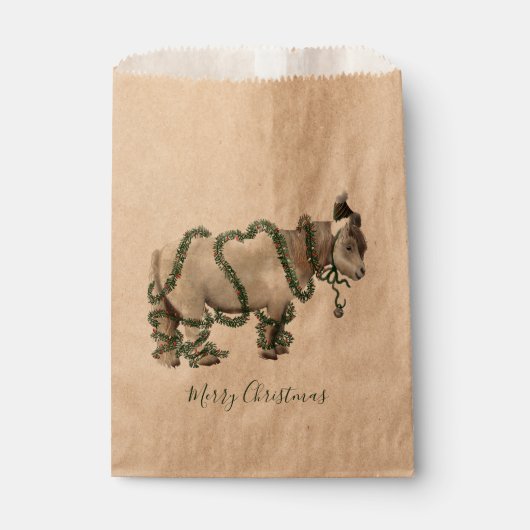 Kerstzakje Shetlandpony Bedankzakje (Voorkant)