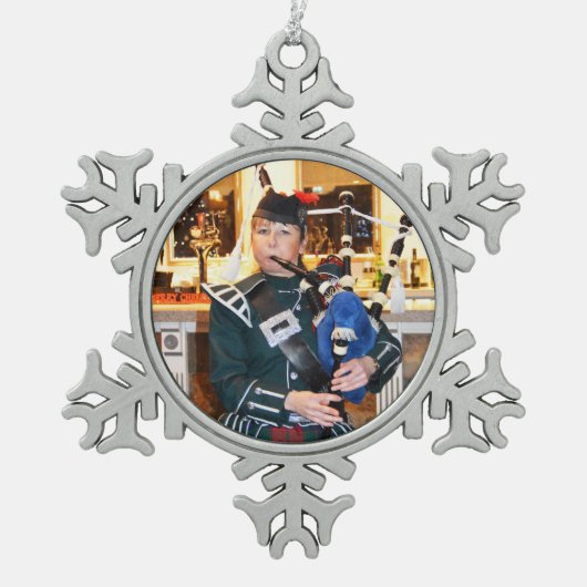 Kerstzakkenblazer Tin Sneeuwvlok Ornament (Voorkant)
