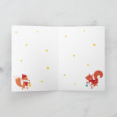 Kerstzalen opsieren met dieren is leuk bedankkaart (Binnen)