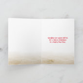 Kerstzand Man met palmboom Feestdagen Kaart (Binnen)