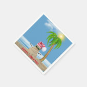 kerstzand Man Papier Bord Napkins Servet (Hoek)