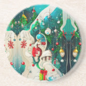 Kerstzandsteen Onderzetter (Voorkant)