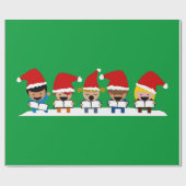 Kerstzang Kinderkoor Kerstmis Cadeaupapier (Vlak)