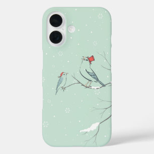 Kerstzanger Funny Birds iPhone 16 Hoesje