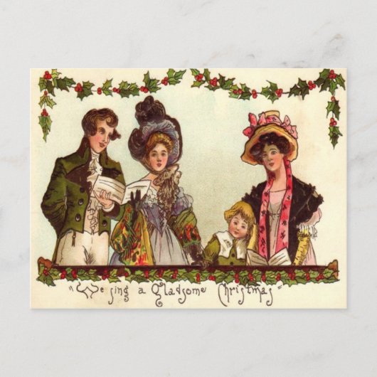 Kerstzangers Briefkaart (Voorkant)