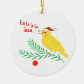 Kerstzangkanarie Keramisch Ornament (Voorkant)