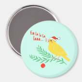 Kerstzangkanarie Magneet (Voorkant / Achterkant)