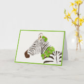 kerstZebra Kaart (Gele Bloem)