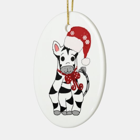 kerstZebra Keramisch Ornament (Links)