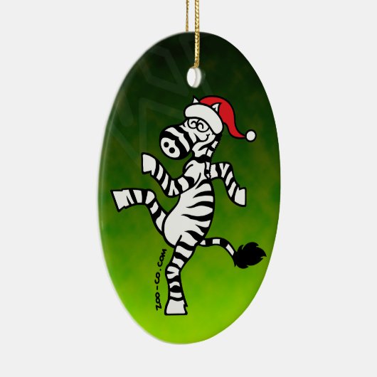 kerstZebra Keramisch Ornament (Rechts)