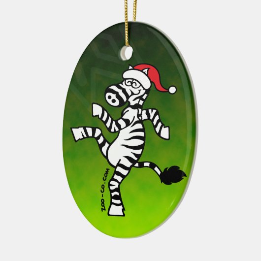 kerstZebra Keramisch Ornament (Links)