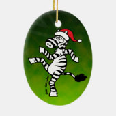 kerstZebra Keramisch Ornament (Achterkant)