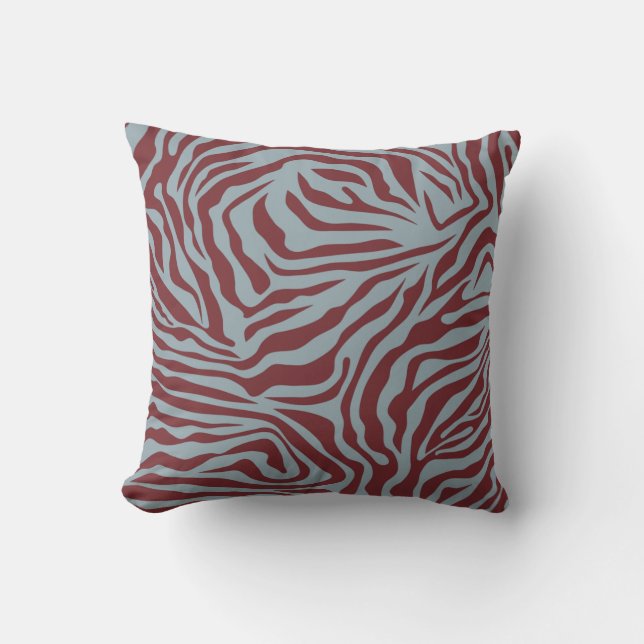 kerstZebra Pattern Festive Animal Print Kussen (Voorkant)