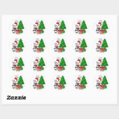 kerstZebra Ronde Sticker (Vel)